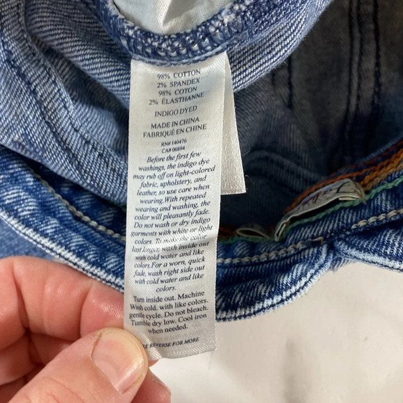 Faherty Jeans Women Size 25 Blue Indigo Dyed Straight Leg Denim Streetwear Ankle - Picture 9 of 13